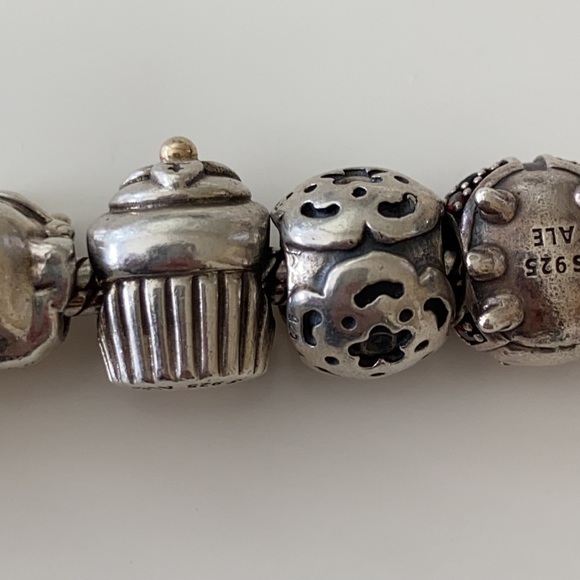 Pandora 14 karat gold and sterling silver bracelet or charms priced per charm
